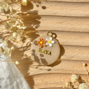 médaille flower boho